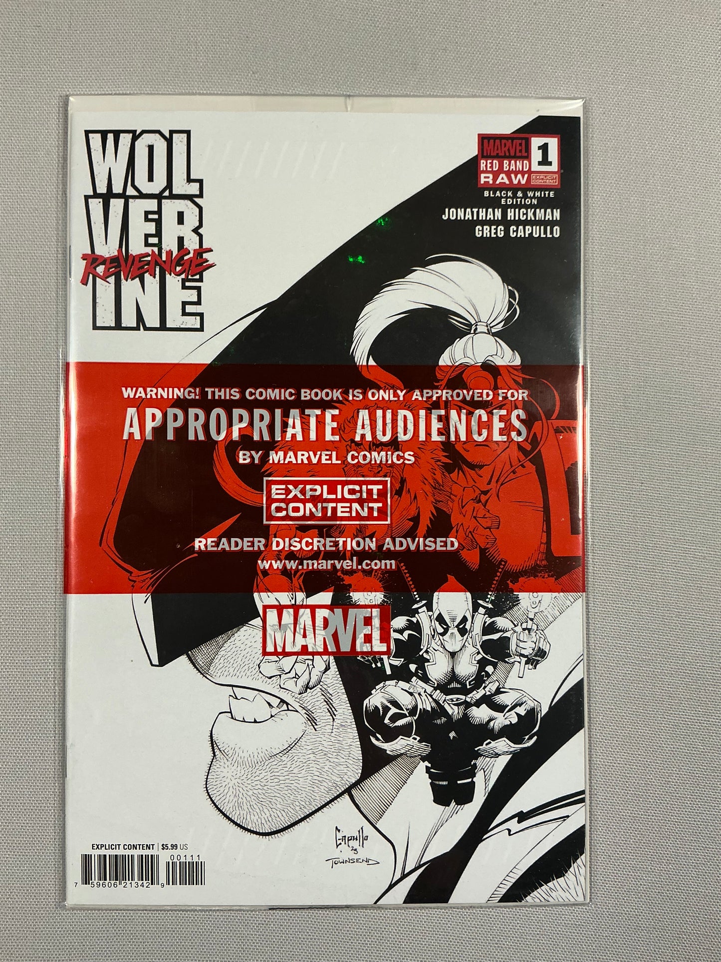 Wolverine: Revenge – Red Band Raw: Black & White Edition #1 (Variant)