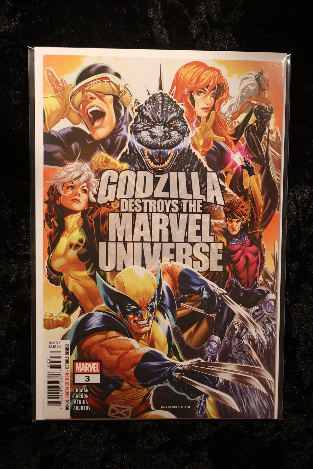 Godzilla Destroys the Marvel Universe #3A Mark Brooks Regular