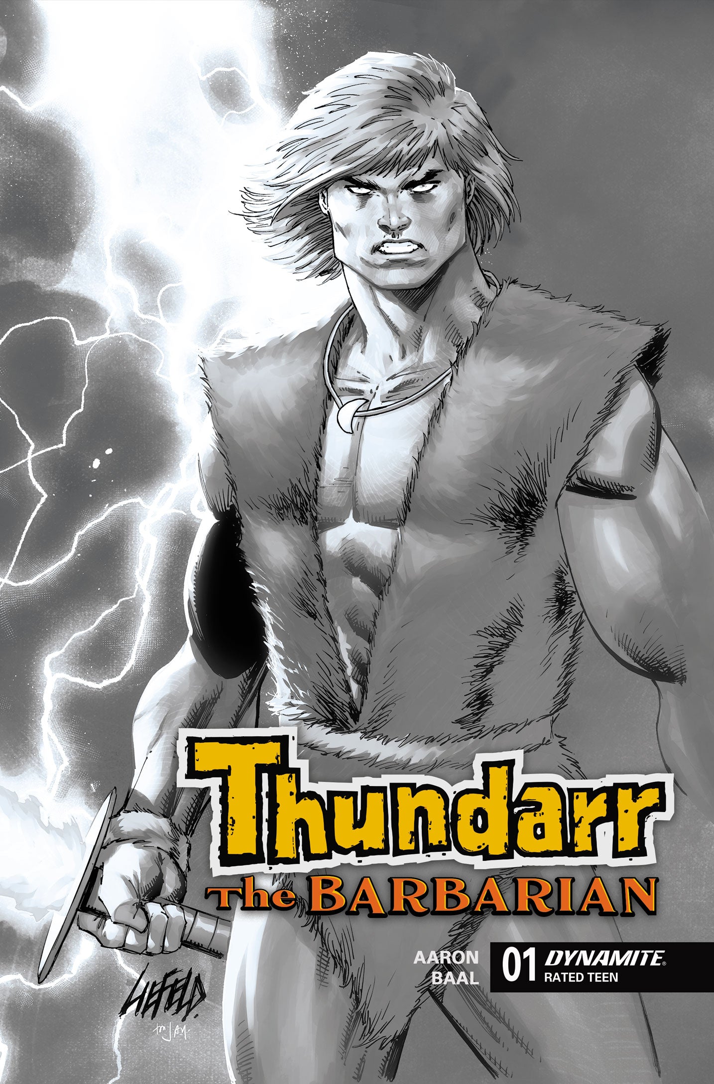 THUNDARR THE BARBARIAN #1 CVR M INC 1:15 ROB LIEFELD LINE ART VAR