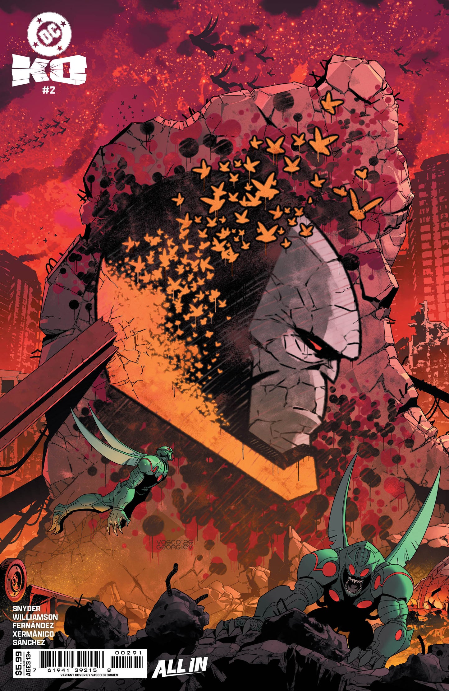 DC K.O. #2 (OF 5) CVR F VASCO GEORGIEV DARKSEID CARD STOCK VAR