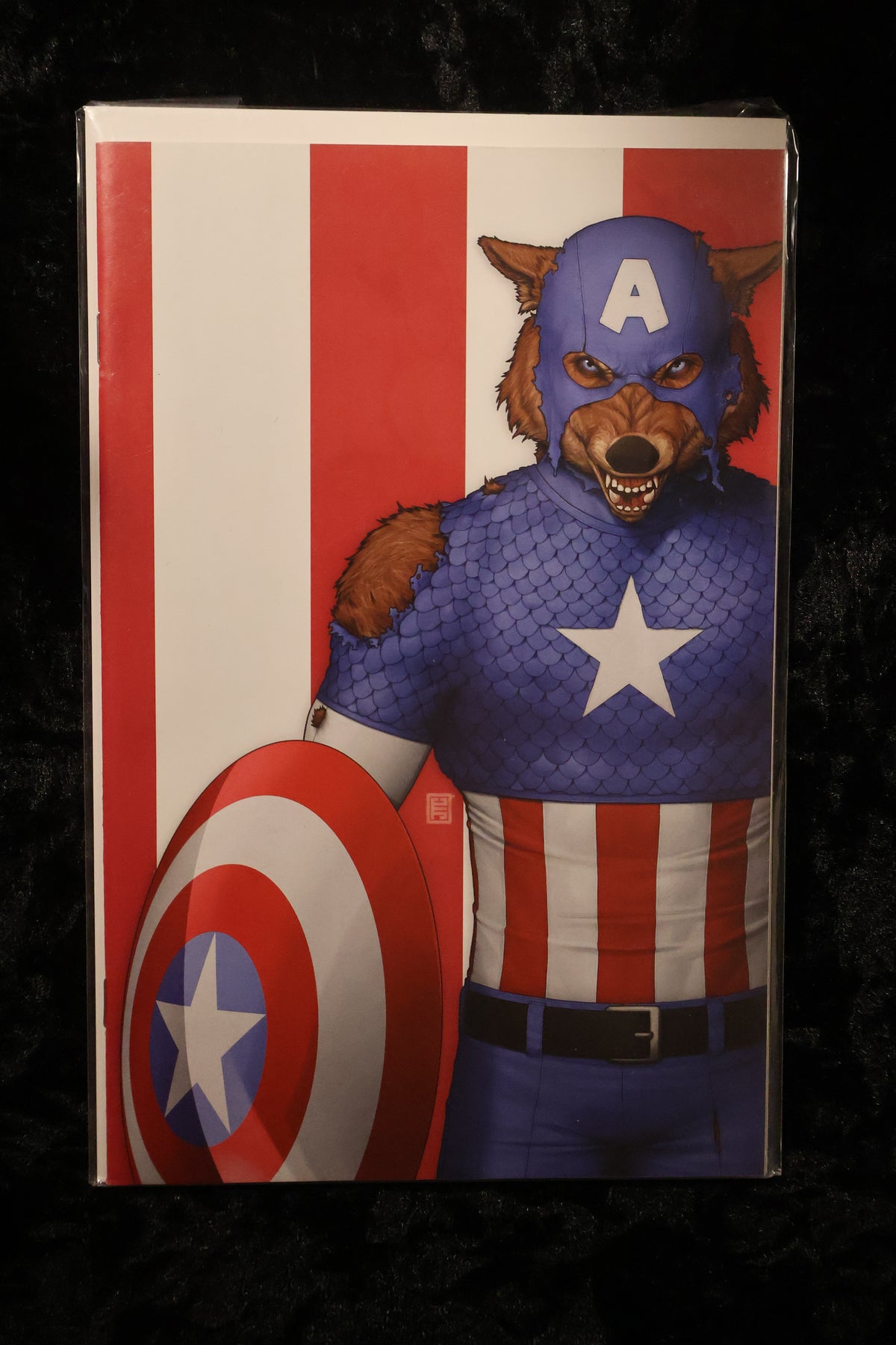 Captain America, Vol. 9 #1W John Tyler Christopher Midtown Comics Retailer Exclusive Cap Wolf Virgin Variant Cover G