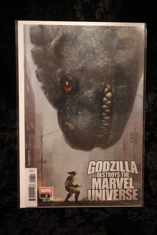 Godzilla Destroys the Marvel Universe #3E Jeehyung Lee Variant