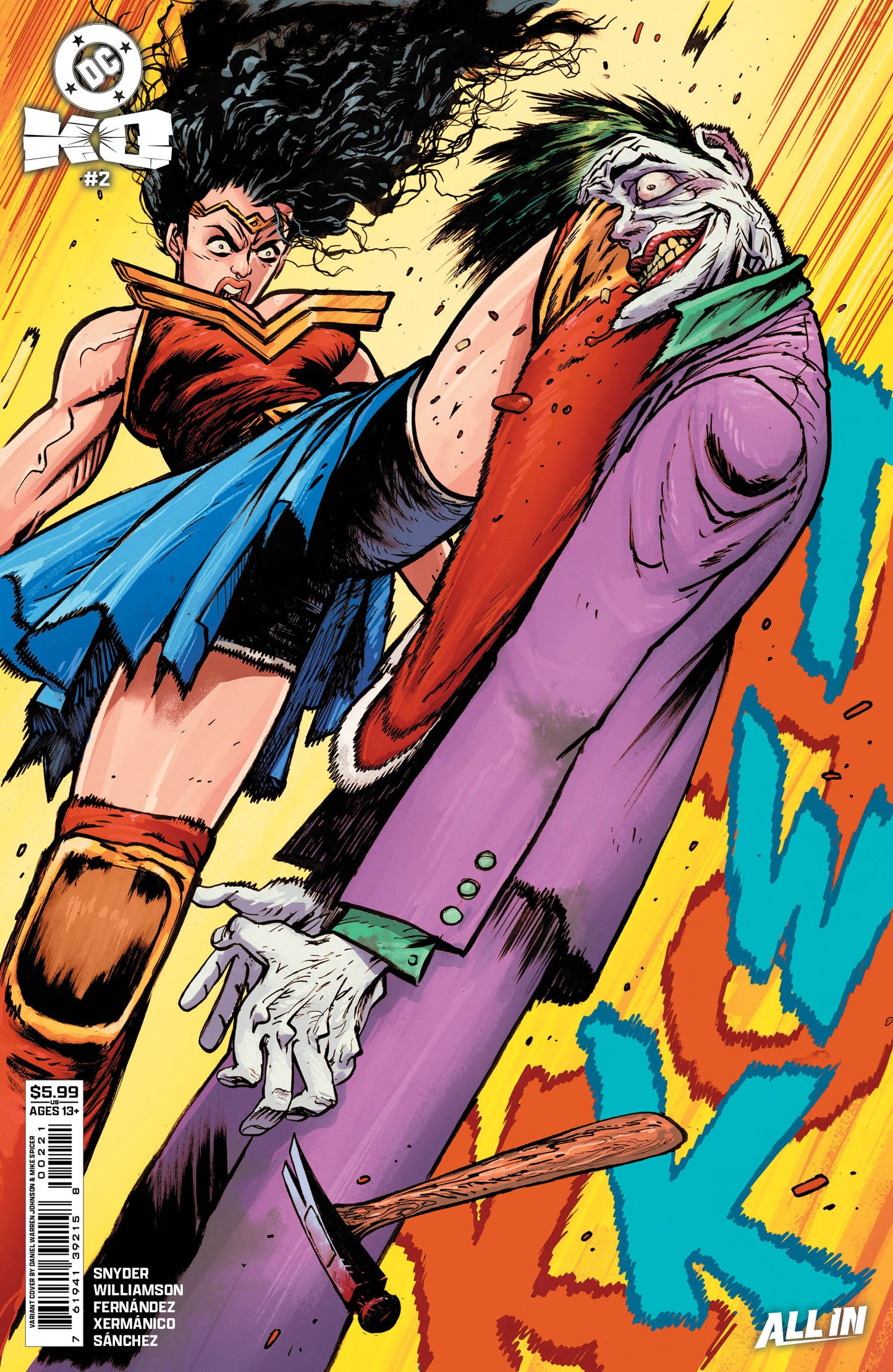 DC K.O. #2 (OF 5) CVR B DANIEL WARREN JOHNSON CARD STOCK VAR