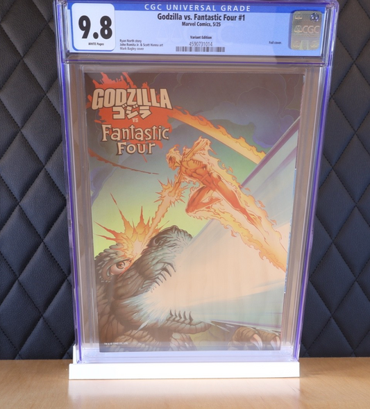 Godzilla Vs Fantastic Four #1 Bagley Foil CGC 9.8