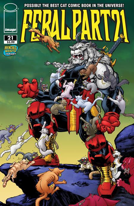 FERAL #21 CVR E TONY FLEECS & TRISH FORSTNER INVINCIBLE TEAM UP VAR