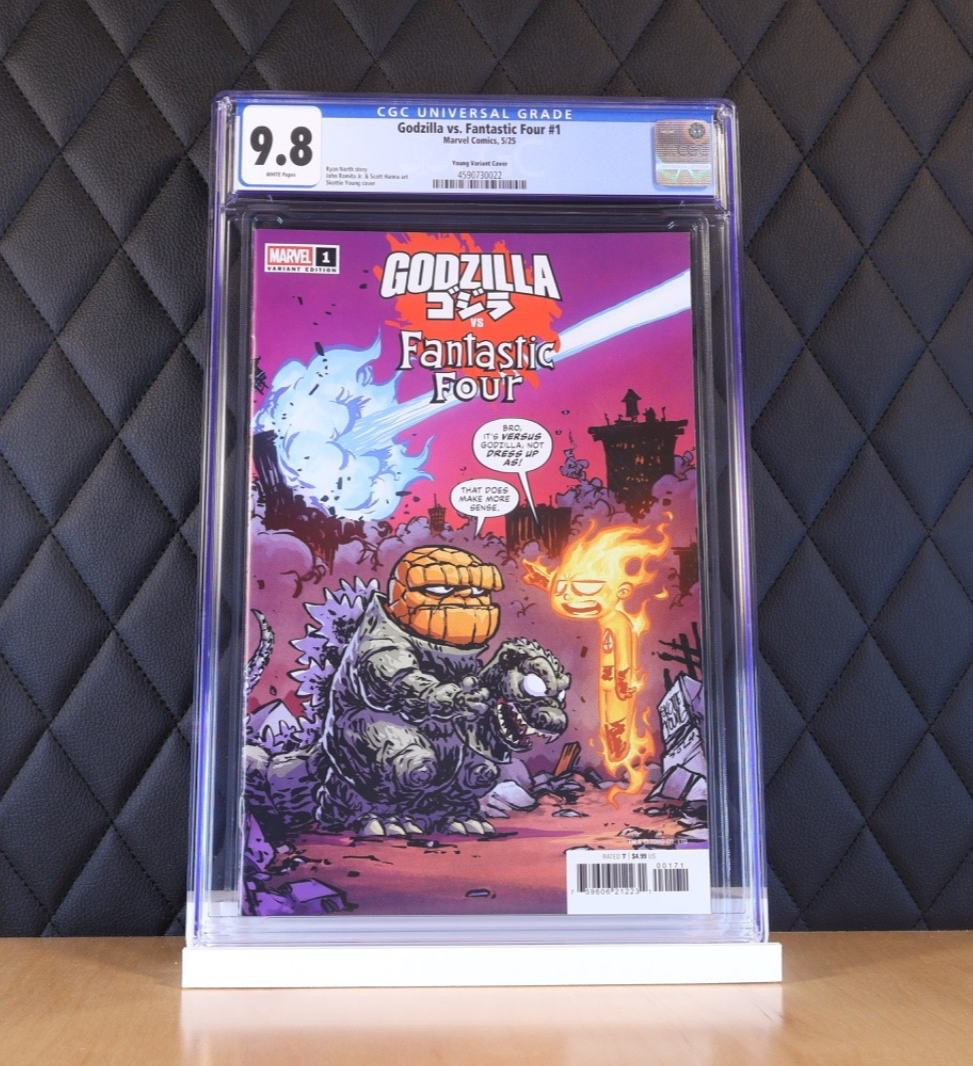 Godzilla vs. Fantastic Four Skottie young Variant CGC 9.8