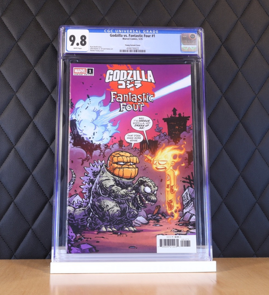Godzilla vs. Fantastic Four Skottie young Variant CGC 9.8