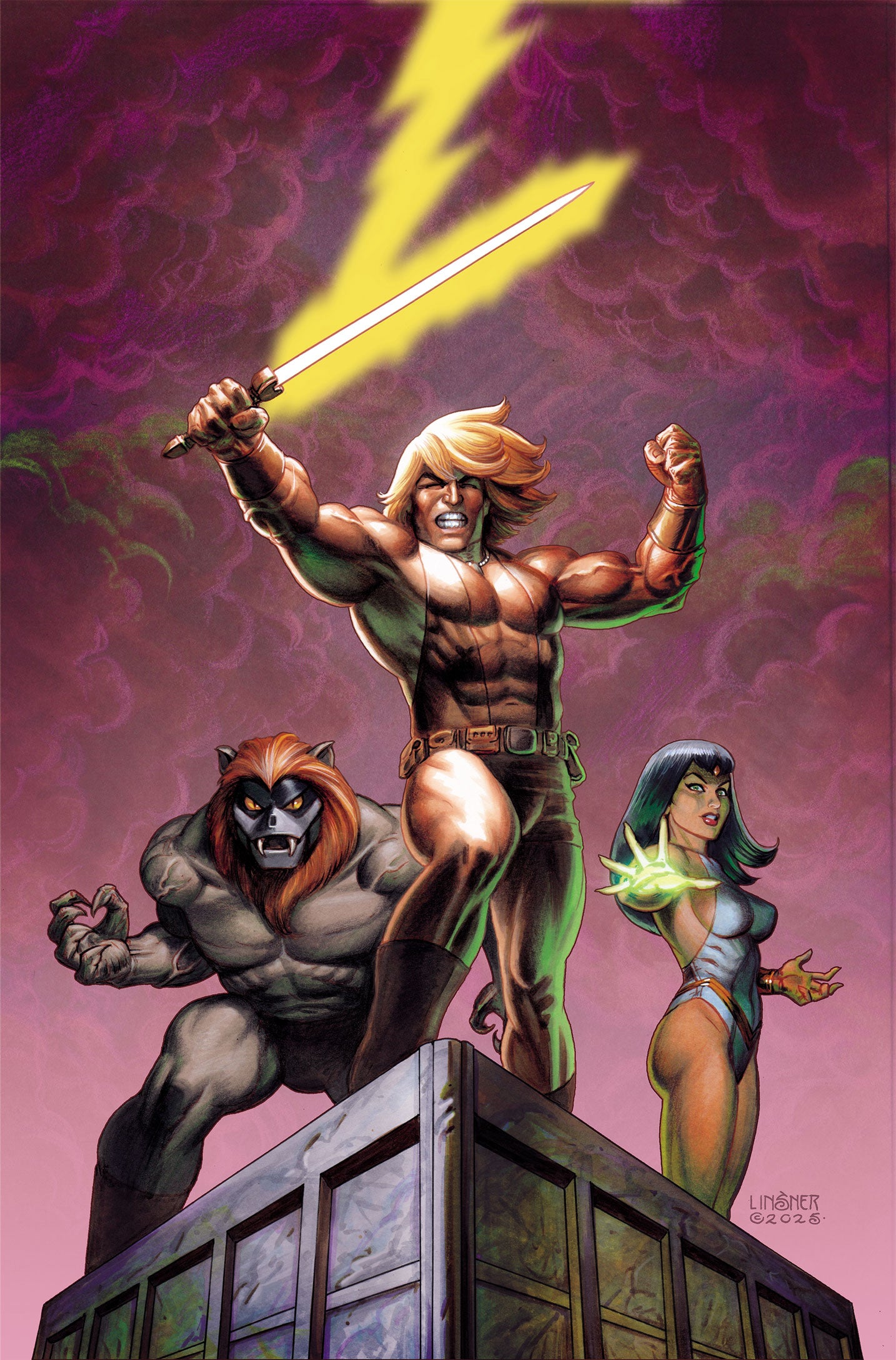 THUNDARR THE BARBARIAN #1 CVR O INC 1:25 JOSEPH MICHAEL LINSNER LINE ART VIRGIN VAR